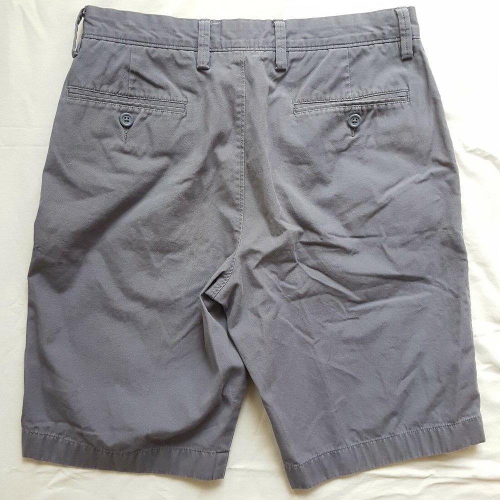 J.Crew Rivington Flat Front Chino Shorts Slate Gray Men's Size 29 x 11 Cotton - Picture 2 of 5